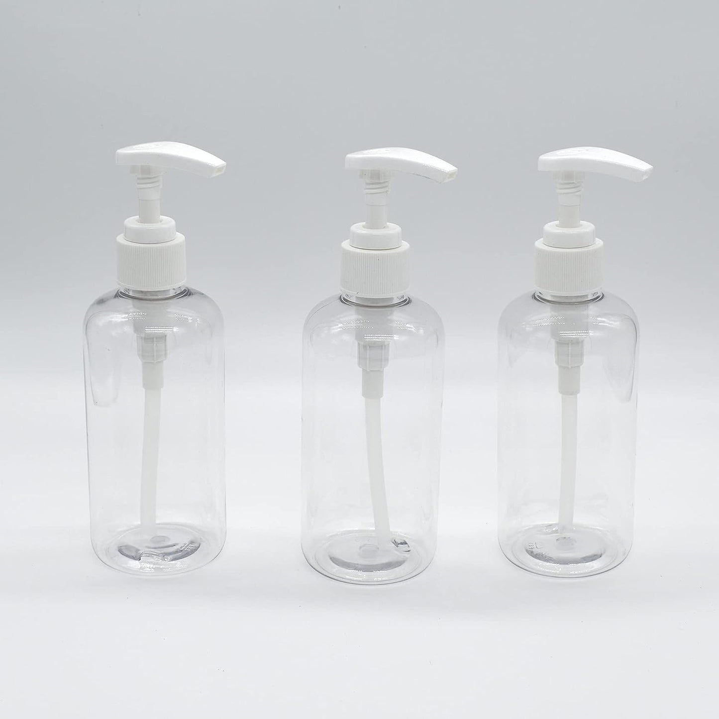 Empty Clear 8oz Round Bottles With Pump