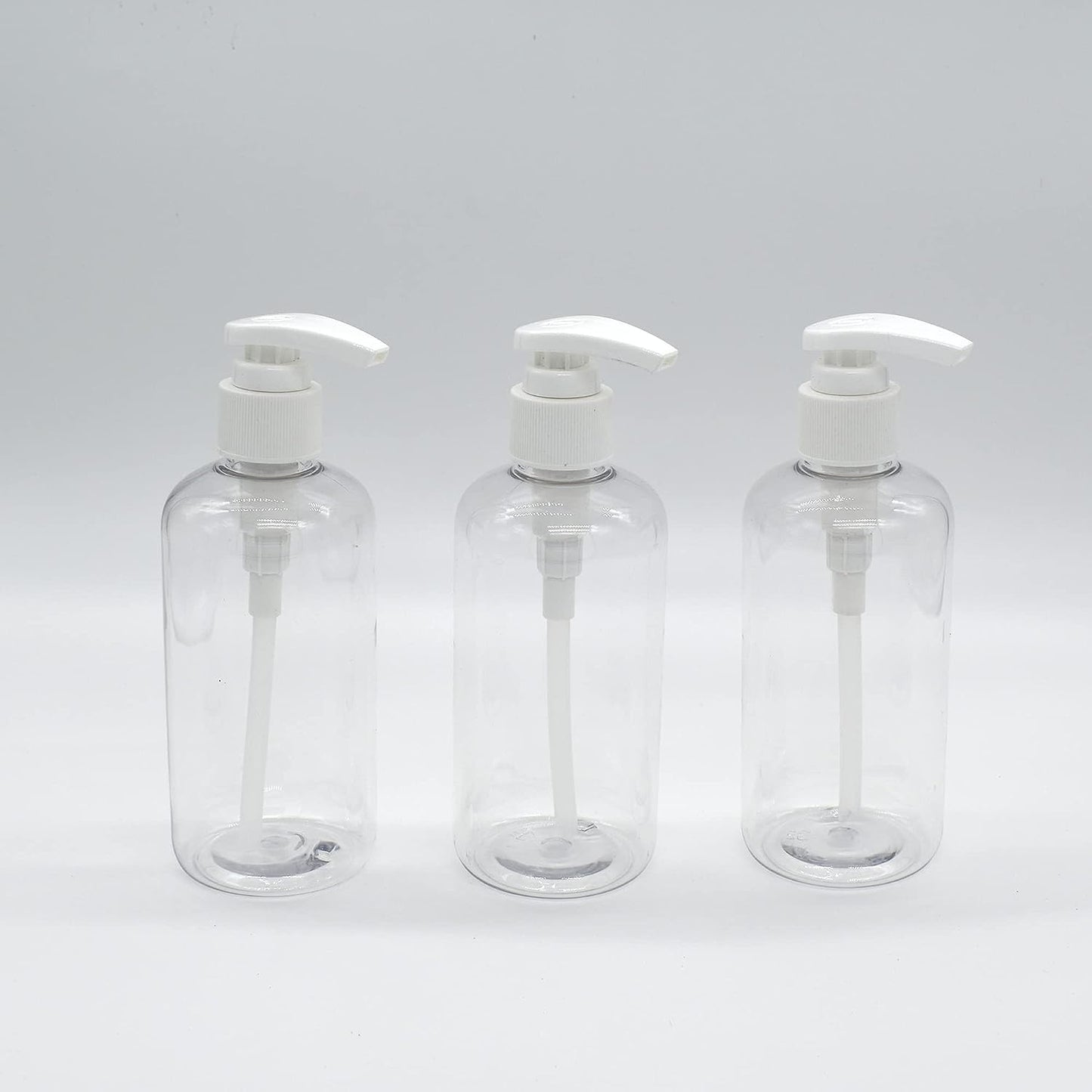 Empty Clear 8oz Round Bottles With Pump