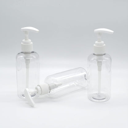 Empty Clear 8oz Round Bottles With Pump