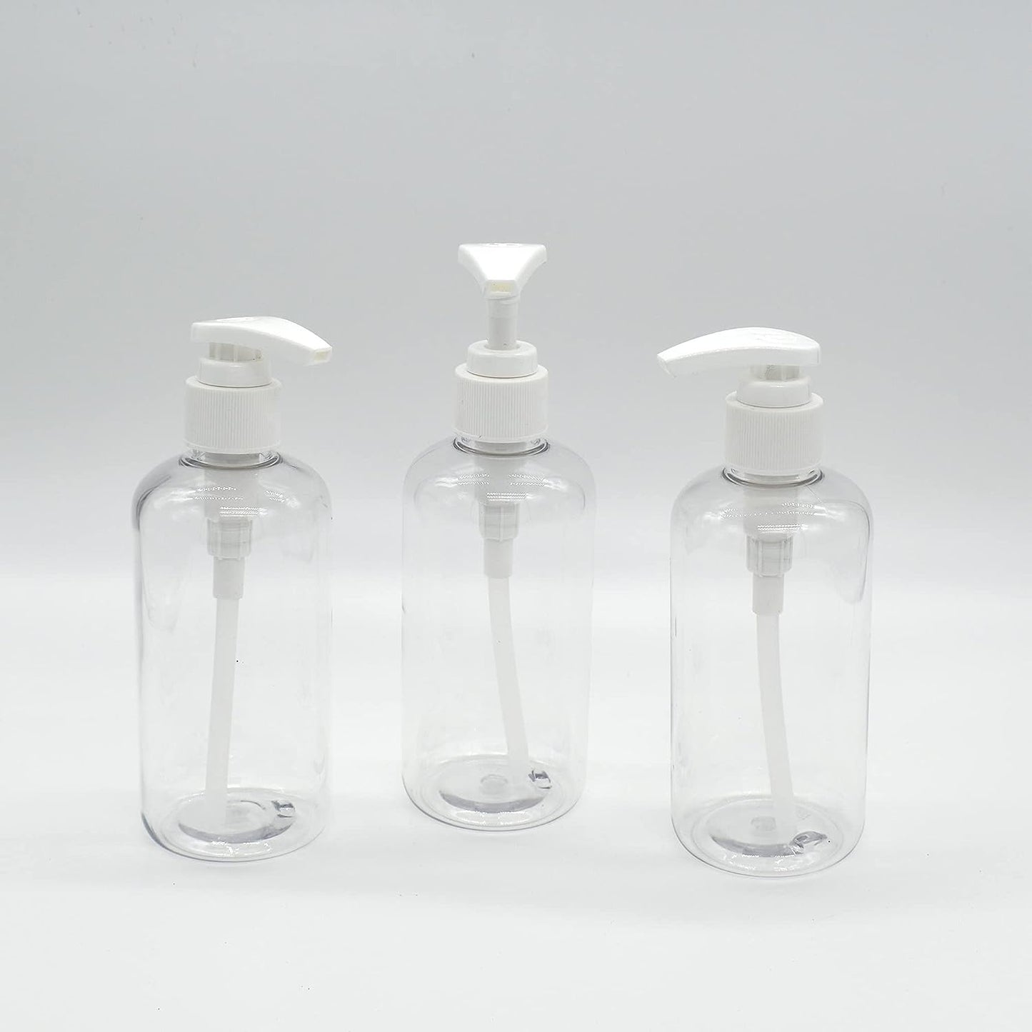 Empty Clear 8oz Round Bottles With Pump