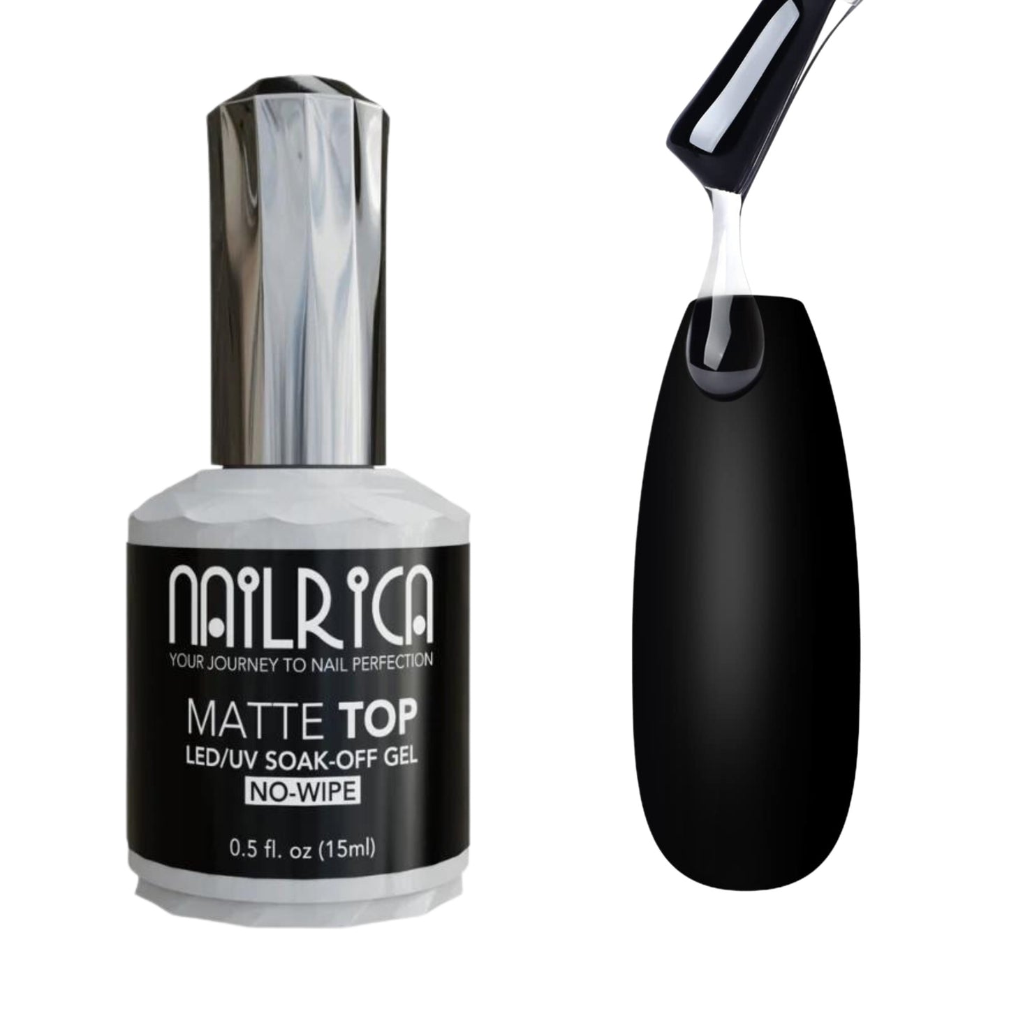 Matte Top Coat | Soak-Off Gel No Wipe | 0.5oz