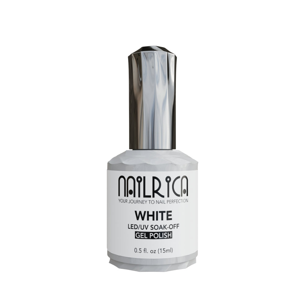 WHITE Gel Polish | Soak-Off Gel No Wipe | 0.5oz