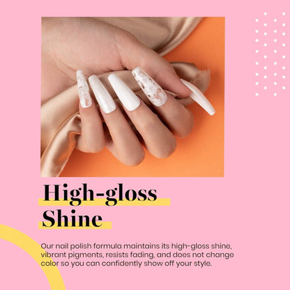 WHITE Gel Polish | Soak-Off Gel No Wipe | 0.5oz